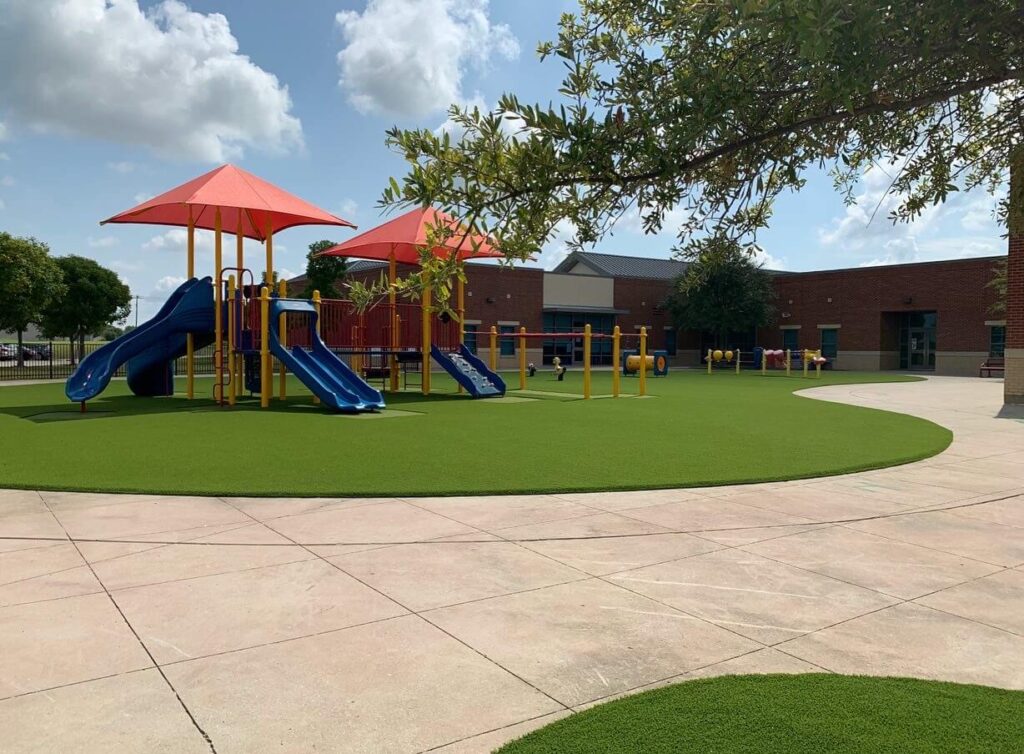 playground built on artificial turf