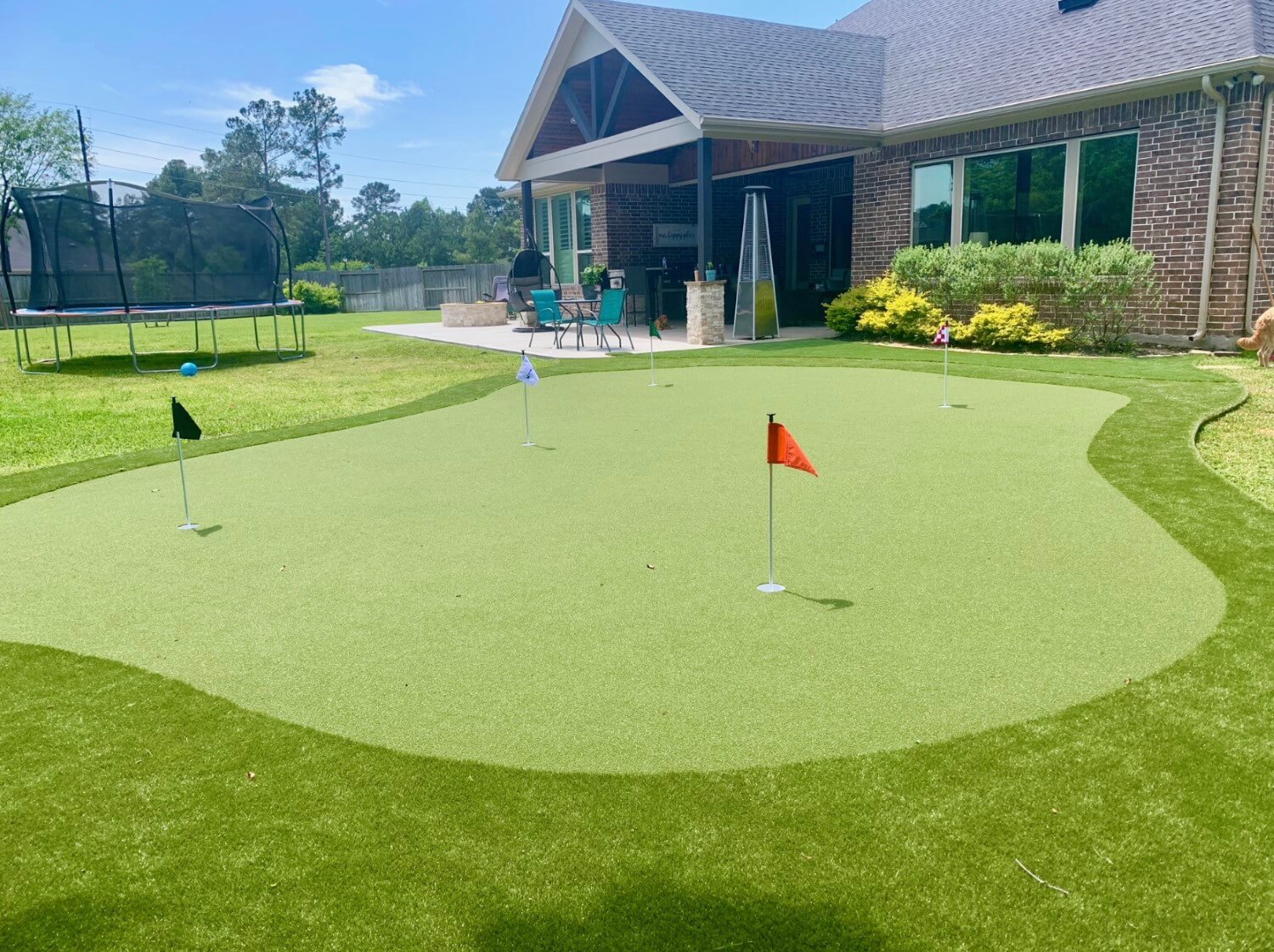 Residential putting green in Seattle, WA