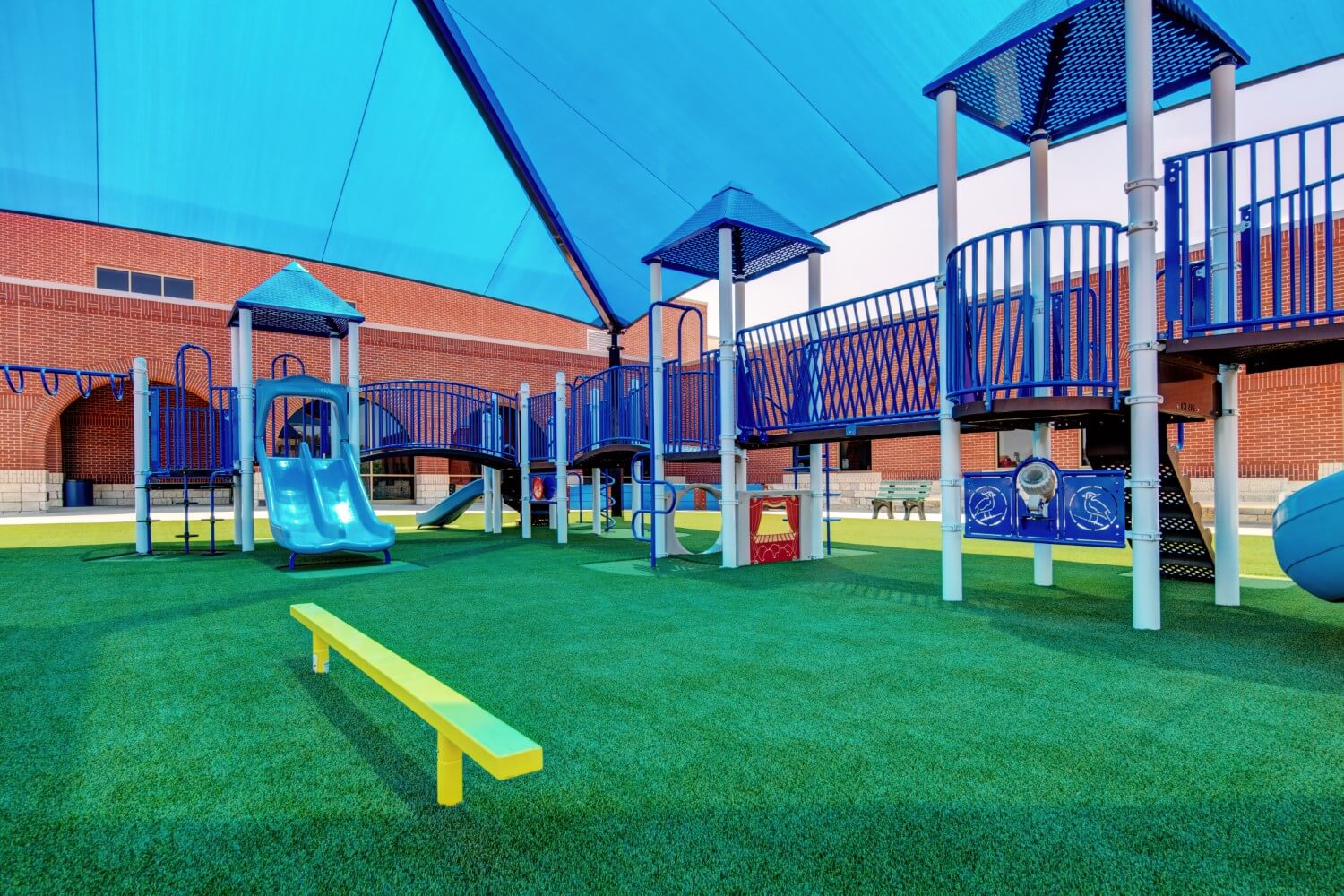 Artificial playground grass installed by SYNLawn