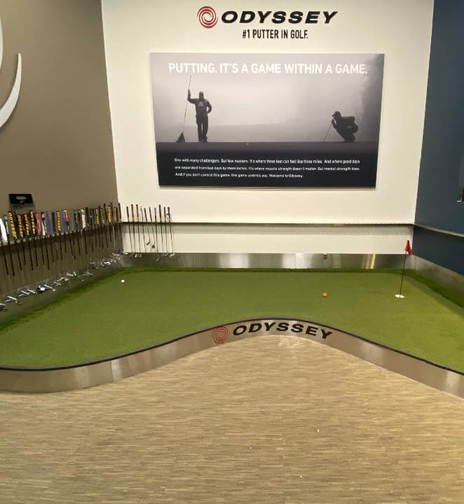 indoor mini golf installation by SYNLawn