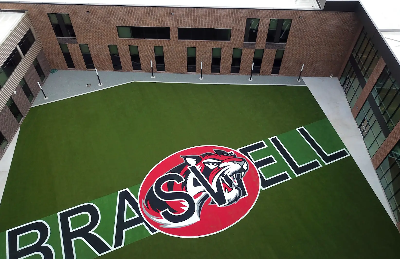 sports logo artificial grass lawn