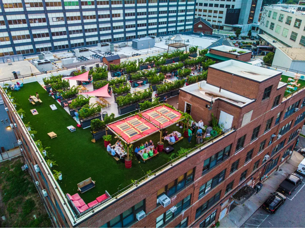 Rooftop Seattle Artificial Grass Installation